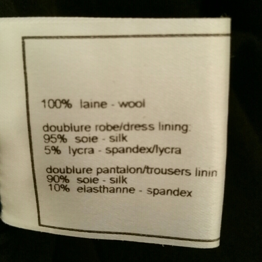 CHANEL 100% Laine wool long black dressy coat - Picture 7 of 8